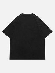 T-shirt imprimé portrait abstrait - 1619