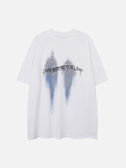T-shirt imprimé portrait abstrait