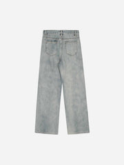 Jeans mit Airbrush-Pentagramm-Applikation – 1656