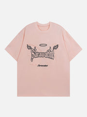 Alphabet Schmetterling Patchwork T-Shirt