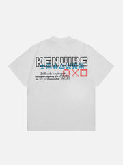 T-Shirt mit Alphabet-Uhr-Print