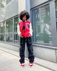 Jacken mit Alphabet-Stickerei -1309