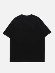 T-Shirt mit Alphabet-Stickerei-Print