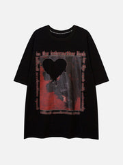 T-shirt graphique avec peinture à l'huile de l'alphabet