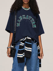 T-Shirt mit Alphabet-Print