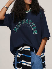 T-Shirt mit Alphabet-Print