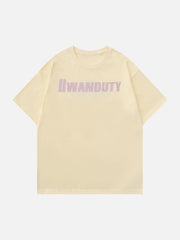 T-Shirt mit Alphabet- und Stern-Print