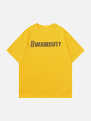 T-Shirt mit Alphabet- und Stern-Print