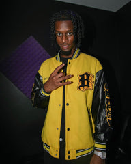 Veste de baseball American Creative Flame Elements brodée de lettres - 1608