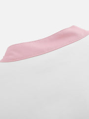 Amerikanische bestickte Lederjacke mit Farbblockdesign