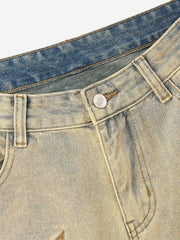 Amerikanische bestickte Jeans mit geradem Bein - 1651