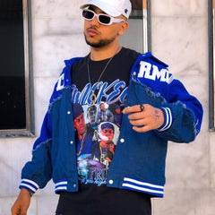 Veste de baseball en denim American High Street - 1445