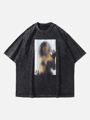 T-shirt imprimé hip-hop américain pour femme