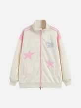 Sweat-shirt ample brodé patchwork américain