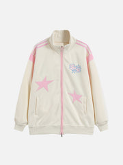 Sweat-shirt ample brodé patchwork américain