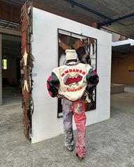 Veste de baseball américaine en cuir PU avec broderie alphabet et manches en patchwork-1819