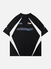 T-shirt à revers vintage patchwork américain