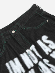 Jeans mit Alphabet-Print der American Phantom-Figuren