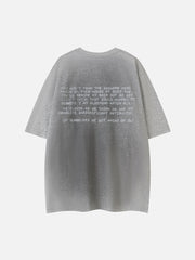 T-Shirt mit amerikanischem Print und Vogelmotiv