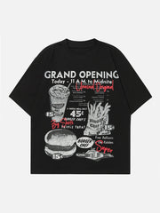 Amerikanischen Retro Hip-Hop Schwarz Und Weiß Aufkleber T-shirt