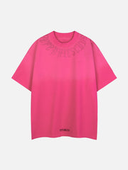 T-shirt surdimensionné délavé avec lettrage rétro américain