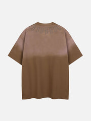 T-shirt surdimensionné délavé avec lettrage rétro américain