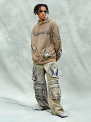 Sweat à capuche American Retro Patch Star - 1969