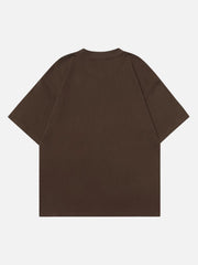 T-shirt américain rétro simple avec graffiti