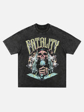 American Retro Street Spoof Skull T-shirt