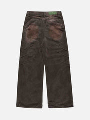 American Street Fashion Heavy Industry Washed Jeans