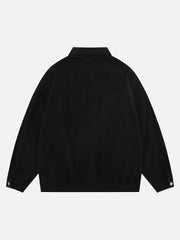 Veste en jean ample à revers vintage, style streetwear américain - 1890