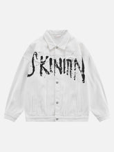 Veste en jean ample à revers vintage, style streetwear américain - 1890