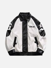 Veste patchwork de couleurs contrastées tendance américaine