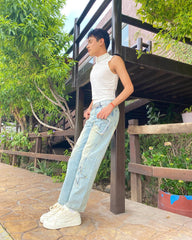 Jean brodé American Vintage Star Patch