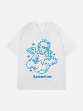 Angel Embroidery Graphic Tee