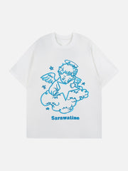 Angel Embroidery Graphic Tee