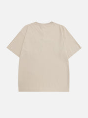 Denim-T-Shirt mit Herz-Elementen und Stickerei