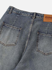 Jean brodé de papillons appliqués