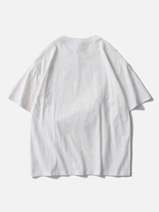 T-Shirt mit Bären-Rucksack-Grafik