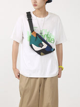 Sac en toile à blocs de couleurs pour motard