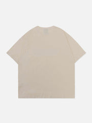 T-Shirt mit verschwommenem Buchstaben-Print