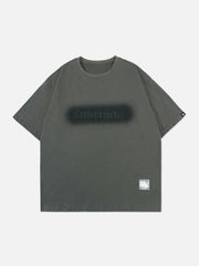 T-Shirt mit verschwommenem Buchstaben-Print