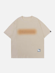 T-Shirt mit verschwommenem Buchstaben-Print