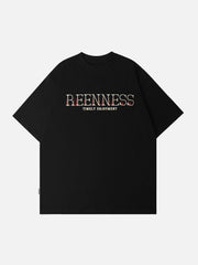 T-Shirt mit Buchstaben-Print von Blurring Design