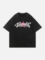 T-Shirt mit verwaschenem Bone Star-Print