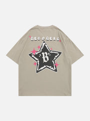 T-Shirt mit verwaschenem Bone Star-Print