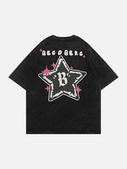 T-Shirt mit verwaschenem Bone Star-Print