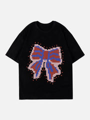 T-Shirt mit Schleifen-Schaumstoff-Print