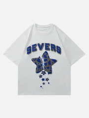 T-Shirt mit Broken Star-Print