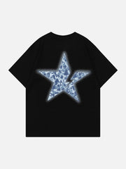 T-Shirt mit Broken Star-Print